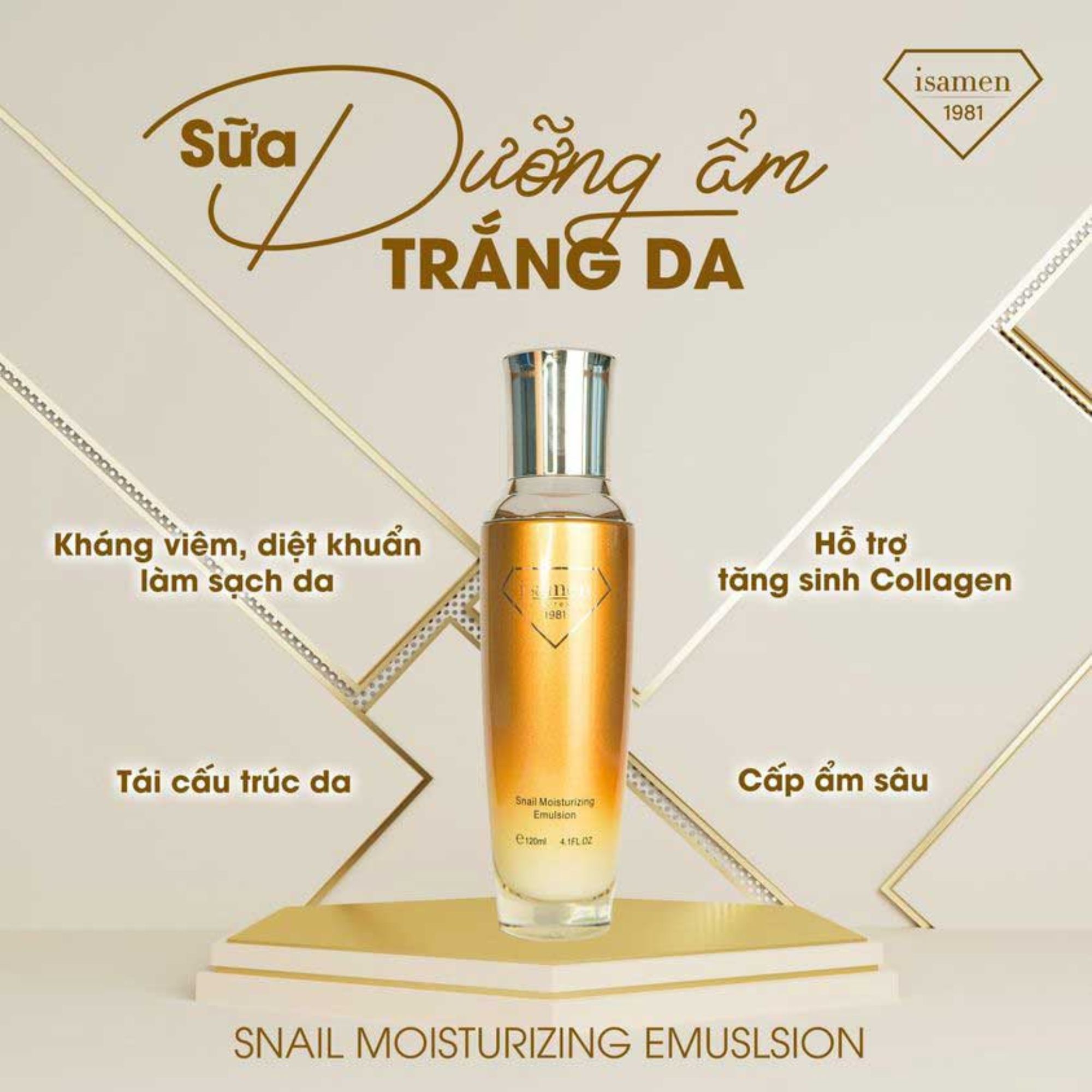 Sữa dưỡng ẩm trắng da Isamen - 100ml