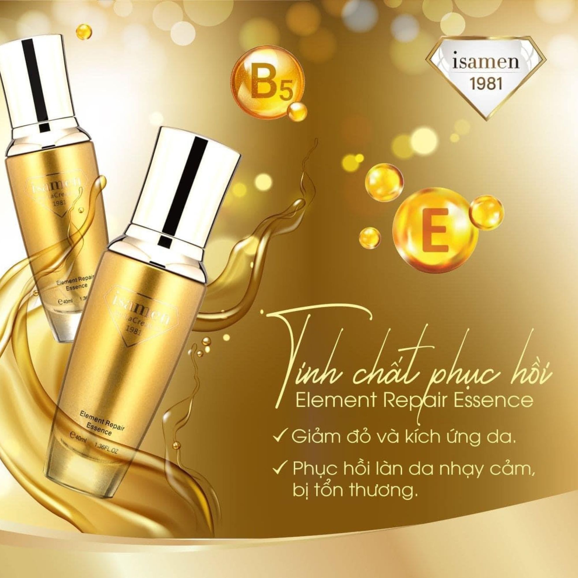 Tinh chất phục hồi da Isamen - 40ml