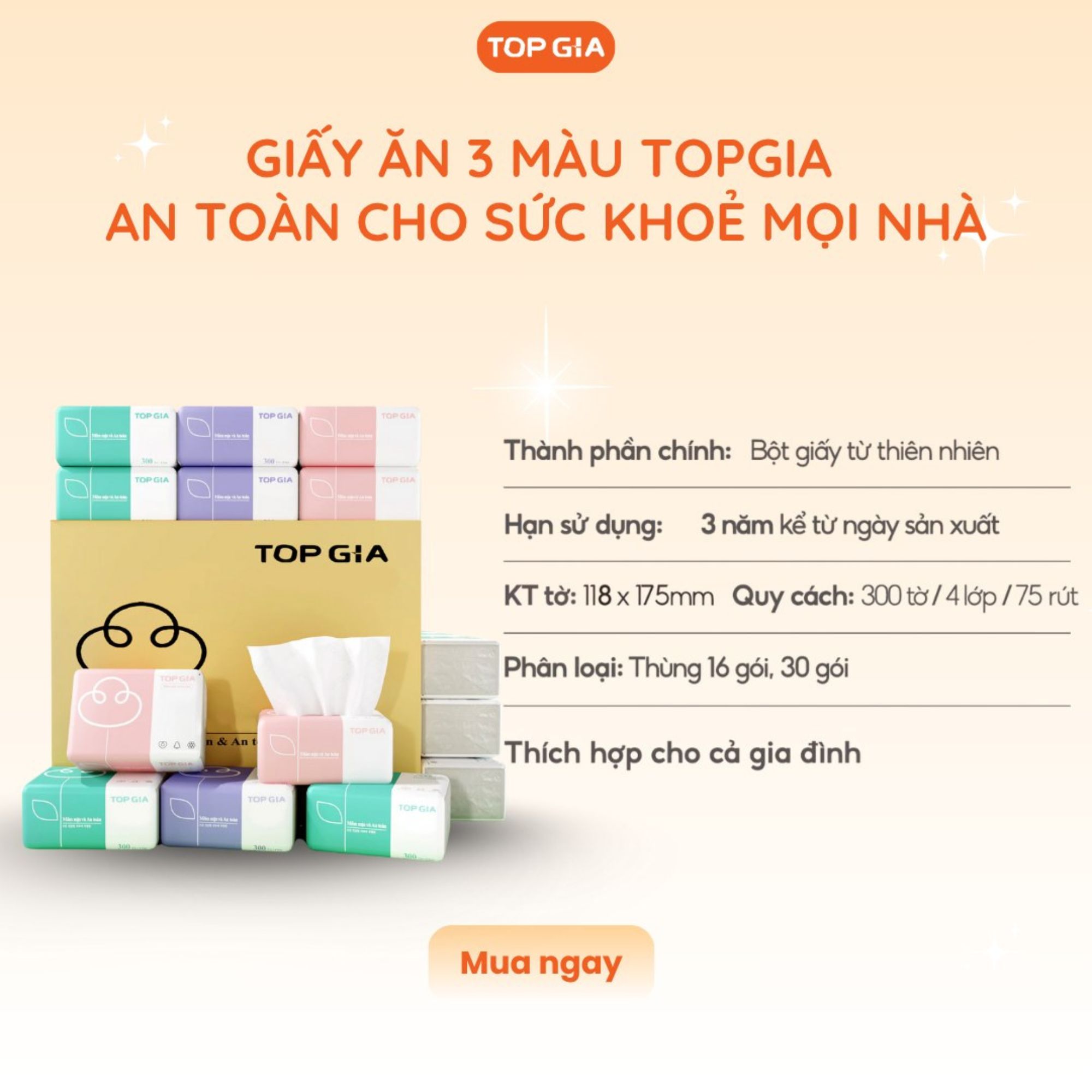 Giấy ăn rút Top Gia