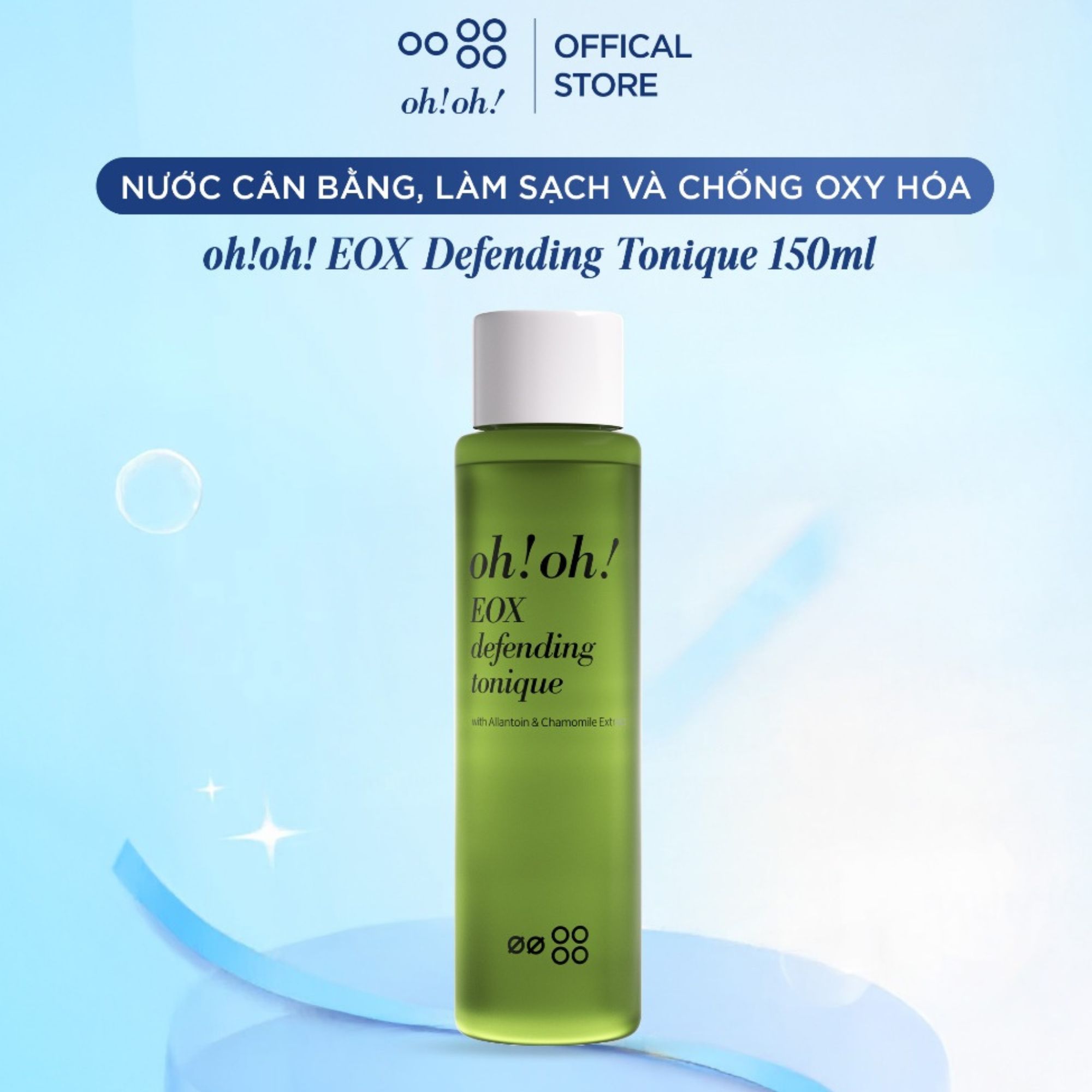Nước cân bằng làm sạch và Dưỡng ẩm dịu da oh!oh! EOX Defending Tonique - 150ml