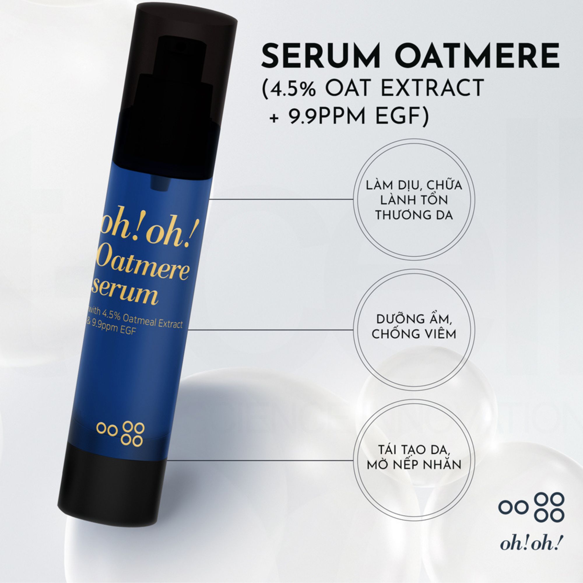 Tinh chất phục hồi - tái tạo & làm dịu da chuyên sâu oh!oh! Oatmere Serum - 25ml