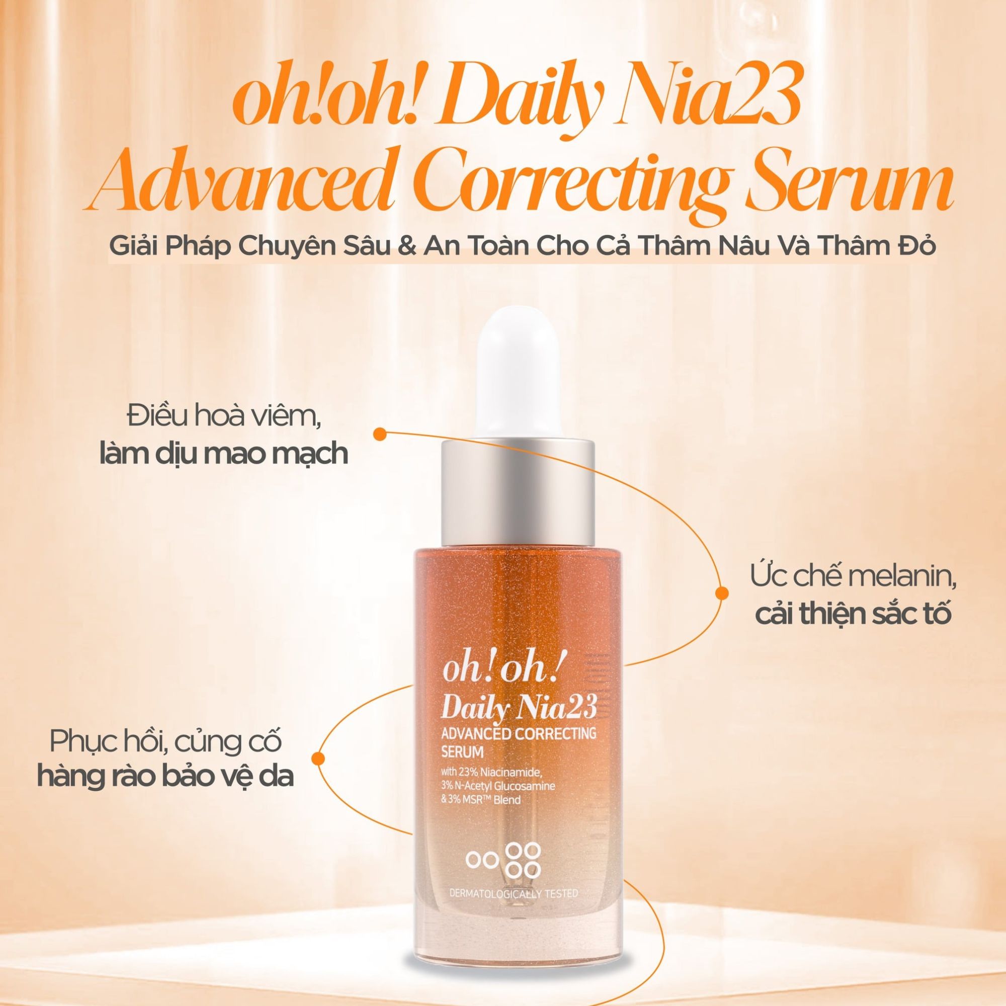 Tinh chất sửa chữa sắc tố chuyên sâu, sáng da & giảm thâm nám oh!oh -30ml