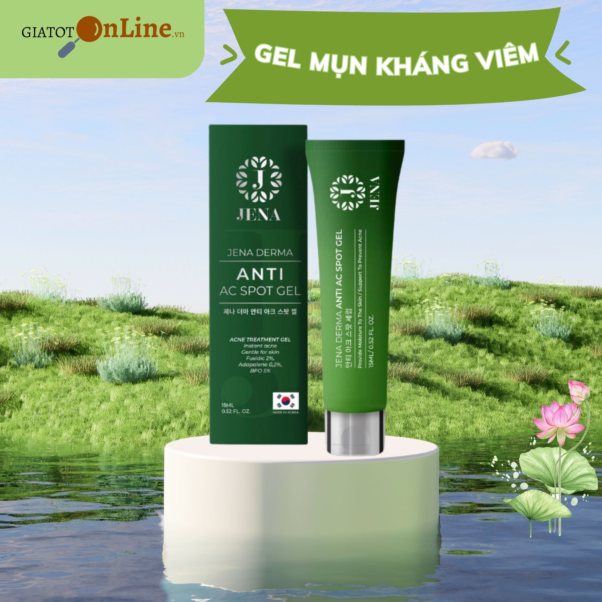 Gel mụn kháng viêm đa tầng Jena - 15ml
